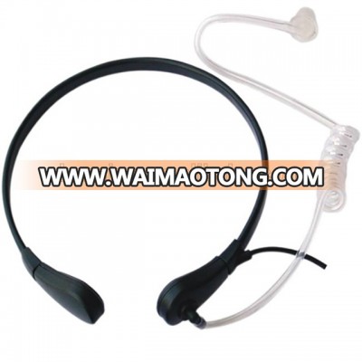 throat microphone with finger PTT and accoutic tube for all different kind of radio