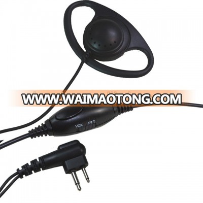 d ring earphone or headset walkie talkie with PTT and VOX for all radio